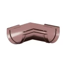 Gutter corner, internal, D100, brown, Gamrat, PVC