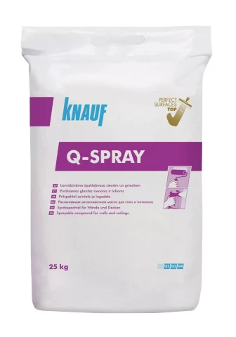 Knauf Q-SPRAY 25kg Gatavā špakteļmasa izsmidzināma maiss