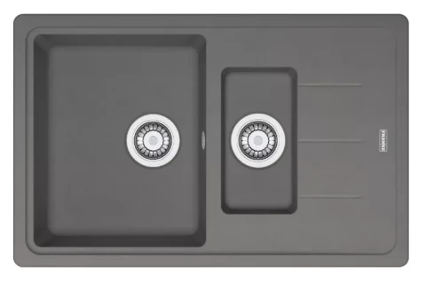 FRANKE Fragranīta izlietne Basis BFG 651-78 780x500cm pelēka ar ventili 3 1/2" 114.0301.367