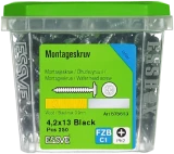 ESSVE Крепежные шурупы 4,2X13 RAL9011/черный 250шт/уп, 575613