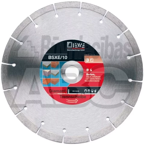 Dimanta ripa armētam betonam D230/22.23, BSX-E/10,10mm segments