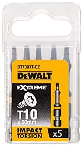 DeWALT EXTREME IMPACT TORSION uzgaļi T10, 50 mm, 5 gab/iep., DT7393T-QZ