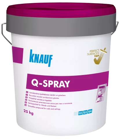 Knauf Q-SPRAY 25kg Gatavā špakteļmasa