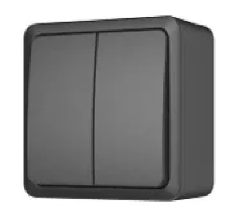 VILMA SL 250 Выключатель двухклавишный, накладной, антрацит
