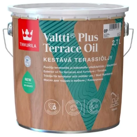 Tikkurila VALTTI PLUS TER 2.7L  масло для террас и садовой мебели, серое