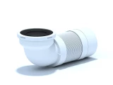 WC pieslēgums-izlaide gofrēta 250-520mm 90°/110mm