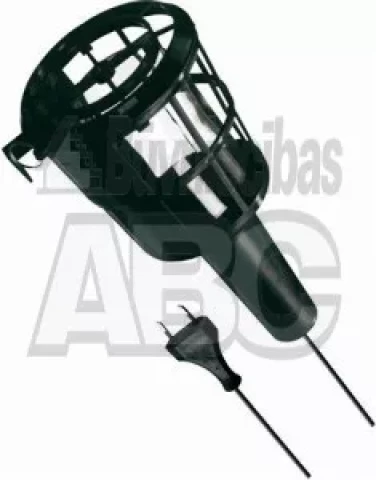 Pārnēsājamā lampa ACUMA E27 60 W plastm. aizsargs+plastm.rokt