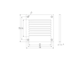 Ventilācijas Pешетка металлическая  MR1010, 100x100mm