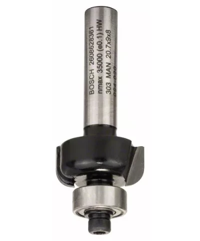 Frēze pusapaļa divpusēja HM,R=4mm, l= 9mm, kāts 8mm Bosch 2608628361