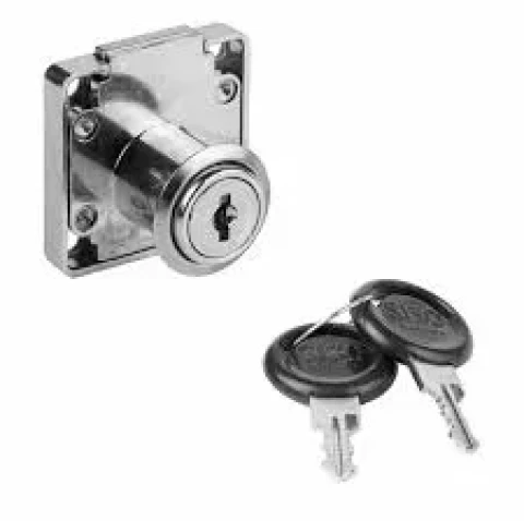 Mēbeļu slēdzene D-19mm, L-22mm niķelēta