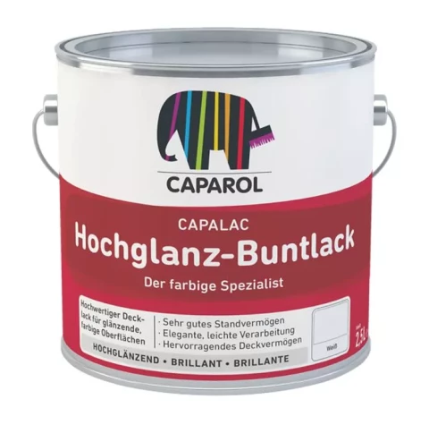Caparol Hochglanz-Buntlack Weiss 0.356L Высоко-глянцевая цветная эмаль на основе алкидной смолы