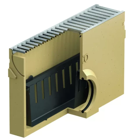 Smilšķērājs ACO Euroline 2.0 300x118x500mm ar cinkotu režģi, DN 110, 3003696