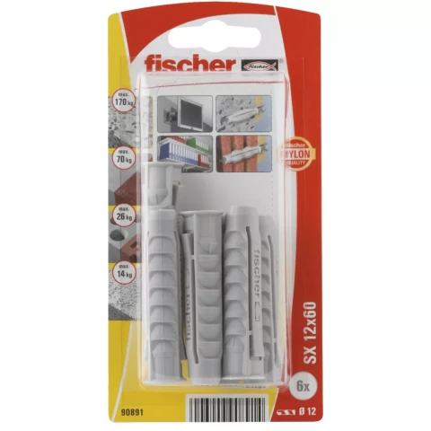 FISCHER SX 12X60 dībelis 6gab/iep 61-891B