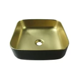 Izlietne liekama uz virsmas MALAGA 39cm melna/zelta xx