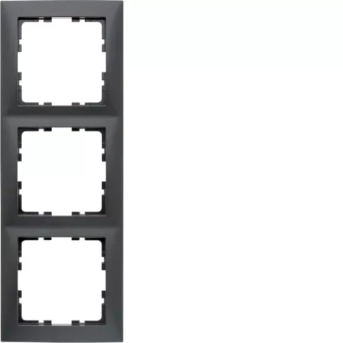 BERKER S1 рама 3-местная черная