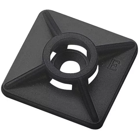 ELEMATIC mounting basas with adhesive 19x19mm black