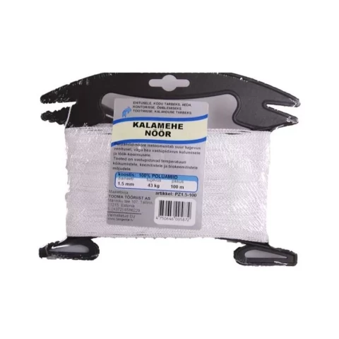 Pīta balta aukla PES HT d1.5mm*100m +plast.turētājs