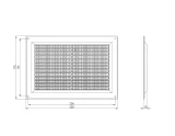 ventilation grille plastic, 250x170mm, brown
