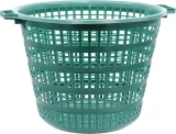 Garden basket with handles 50kg diameter 535mm height 405mm round green polypropylene TUV NORD