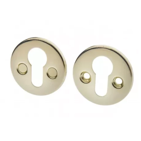 escutcheon for cylinder, brass polished