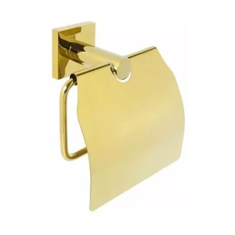 NERO Gold tualetes papīra turētājs ar pārsegu
