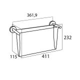 BOSTON žurnālu turētājs, berzts xx