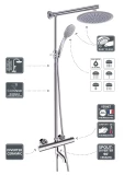 Душевой набор ETNA с термостатом Thermo-10 (SW) с изливом, 625048 02593