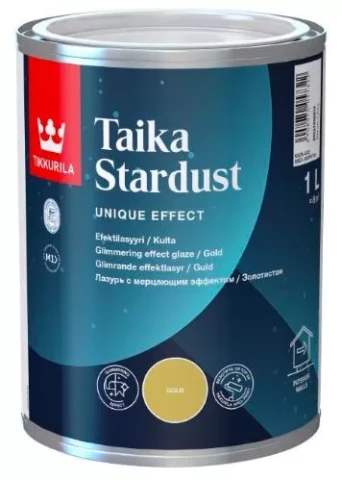 Tikkurila TAIKA Stardust 1L Golden Translucent, full-matte, acrylic-based effect glaze
