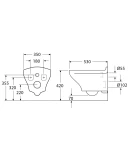 GB1183300R1030 Estetic 8330,C+pārkl. SC/QR vāks,piekaramais Gustavsberg
