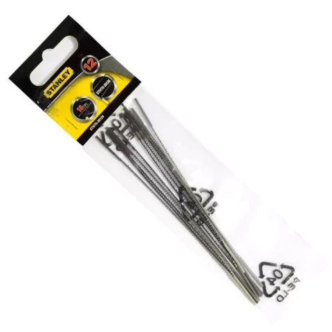 Figūrzāģa asmeņu komplekts 110mm, 12gab, STANLEY STHT0-20129