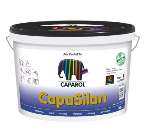 Caparol CapaSilan B1 10L Silikona iekšdarbu krāsa