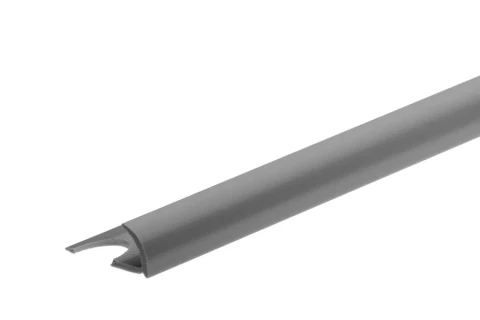 FLĪŽU LĪSTE PVC 10MM, tumši pelēka ārējais stūris