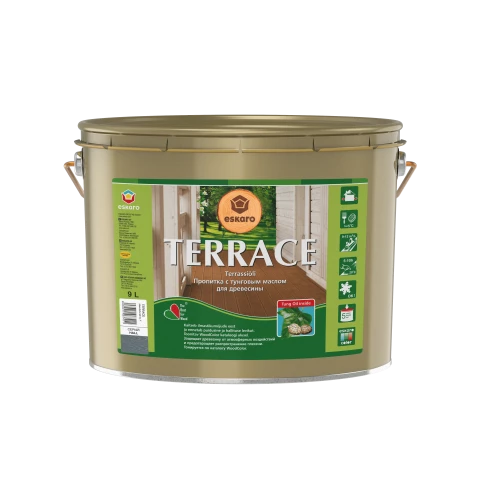 Eskaro Terassi-Kelo 9л Серое террасное масло