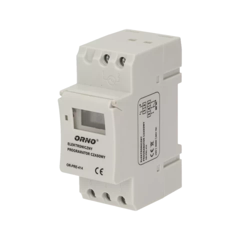 Laika relejs taimeris 16 programmas uz DIN sliedes dienas/nedēļas cikli 12/24h OR-PRE-414