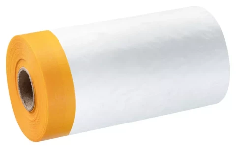 Защитная пленка с бумажной малярной лентой, ширина 55см х 25м, золото UV 60