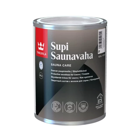 Tikkurila SUPI SAUNAVAHA EP 0,9л Колеровочный воск для саун