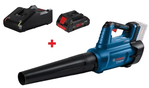 Akum. lapu pūtējs GBL 18V-750 BOSCH + UZLĀDES KOMPLEKTS GBA 1X4.0AH PROCORE 18V + GAL 18V-40