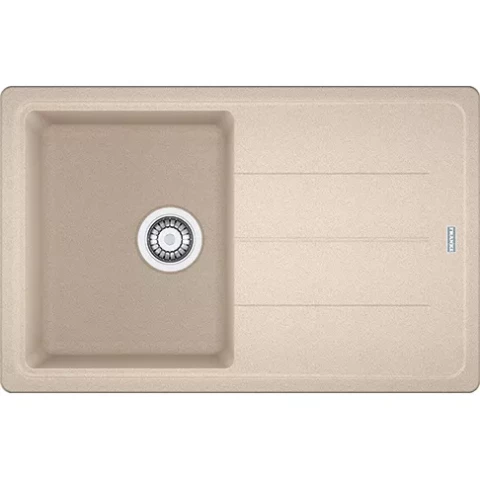 FRANKE virtuves izlietne BFG 611 78x50cm Fragranīta bēša ar ventili 114.0256.609