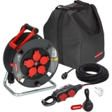 Pagarinātājs ar zemējumu 5 kontaktligzdas 20m 3x1.5mm2 + jaudas bloks + USB C + soma Brennenstuhl