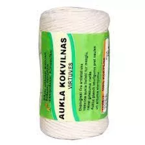 Kokvilnas vīta aukla, 2.5mm, 50m, +kart.spole