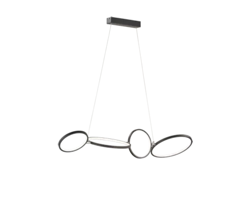 Griestu lampa TRIO Rondo LED SMD 37W 3300Lm 3000K melna iekar 322610432