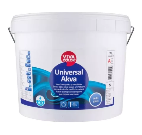 Vivacolor UNIVERSAL AKVA A 9L Pusspīdīga ūdens bāzes krāsa