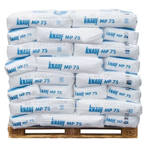 Knauf MP 75, 30kg, Гипсовая машинная штукатурка  - ПОДДОН (40шт)