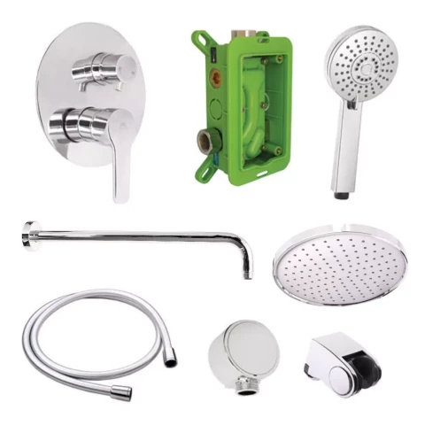 Душевая система скрытого монтажа RUBINETA KUBO-2F-Uno