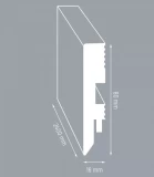 Grīdlīste MDF 80/16mm 2.4m Prestige L3668 Altea/Carlo oak xx