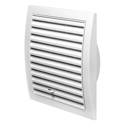 ventilation grille plastic, 190x190mm, Ø125mm, adjustable