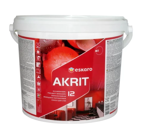 Eskaro AKRIT 12 TR 2.7L Полуматовая краска для стен и потолков