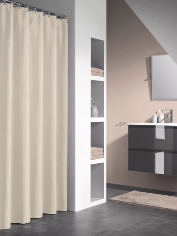 GRANADA shower curtain vinyl, beige, 120x200 cm
