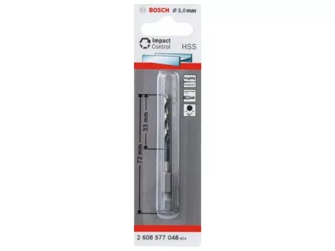 Urbis metālam 3x72mm 1/4" 6-kanta BOSCH 2608577048