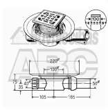Viega 557119 Traps 100x100mm DN50 horizontāls izvads